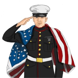 Veteran Salute Illustration